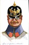 CPA Fantaisie Illustrateur Dupuis Militaria Officier d'infanterie allemand