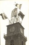 CPA Fetes de la Victoire 28 juin 14 juillet 1919 Militaria Tour Drapeaux Fer forge