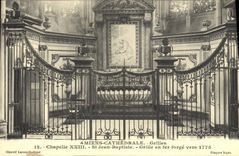 Vintage Postcard Amiens Cathedrale Grids Vault St Jean Baptiste Roasts out of wrought iron