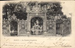 Vintage Postcard Nancy the fountain of Amphitrite