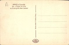 Postal Nancy el hotel de ciudad vista una asa a Jean Lamour