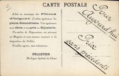 Postal Cara del Grande Café Francés Contabilidad Touzet Joyas