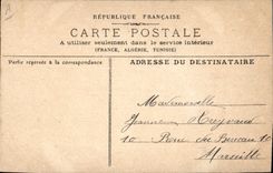 Vintage Postcard Fantasy (drawing has the hand) Flowers Easter Hirondelles