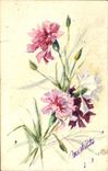 CPA Fantaisie (dessin a la main) Fleurs 