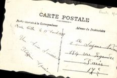 CPA Fantaisie (dessin a la main) Fleurs Drapeau France Italie 