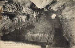 CPA Grottes du Roy Le lac en amont entree de la galerie Lourdes Grotte 