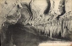 CPA Grotte Grottes du Roy Le plafond du lac Lourdes 
