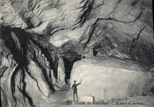 Vintage Postcard Cave of Rochefort stone of the sacrifice Caves