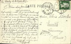 Vintage Postcard Headlight Crotoy the fire of the tide