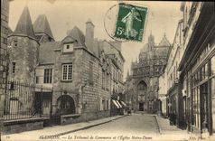CPA Alencon Le Tribunal de Commerce et l'eglise Notre Dame 