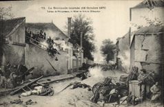 CPA Militaria Guerre de 1870 La barricade tournee 