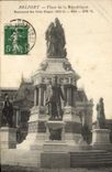 CPA Militaria Guerre de 1870 Belfort Place de la Republique Monument des Trois Sieges