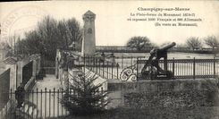 CPA Militaria Guerre de 1870 Champigny sur Marne La plate forme du monument