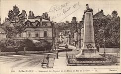 CPA Militaria Guerre de 1870 Bar le Duc Monument des enfants de la Meuse et Rue de la Gare