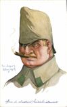 CPA Fantaisie Illustrateur Dupuis Militaria Officier de chasseurs Landwehr allemand