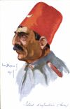 CPA Fantaisie Illustrateur Dupuis Militaria Soldat d'infanterie Turc Turquie Turkey