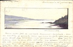 CPA Fantaisie (dessin a la main) Paysage