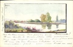 CPA Fantaisie (dessin a la main) Paysage