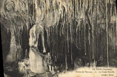 Vintage Postcard Cave Caves Thor Cave of Thouzon the white lady