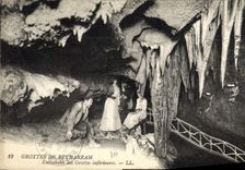 Vintage Postcard Cave Caves of Betharram Ends of the lower caves