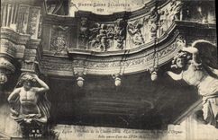CPA Orgue Eglise abbatiale de la Chaise Dieu Les cariatides du buffet d'orgues 