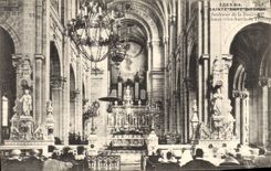 Postal Órgano Santa Ana de Auray Interior de la basílica el coro y los altares del crucero