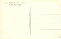 Postal Órgano Versalles el palacio Interior de la capilla