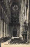 Postal Órgano Amiens Catedral la nave Órganos y cátedra