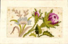 CPA Fantaisie Toilee Fleurs 