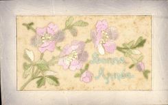 CPA Fantaisie Toilee Fleurs 