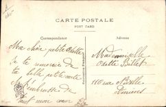 CPA Fantaisie Toilee Fleurs Poussin