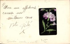 CPA Fantaisie Toilee Fleurs 