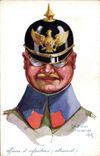 CPA Fantaisie Illustrateur Dupuis Militaria Officier d'infanterie allemand