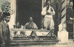 Postal Joyas Marsella Exposición Colonial Joyero Tunecino