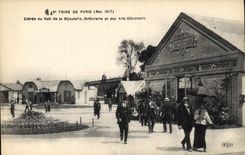 Postal Joyas Feria de París Mayo de 1917 Entrada del Vestíbulo de la Joyería Orfebrería y de las Artes Decorativas