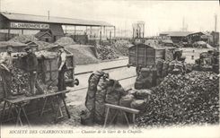 CPA Mine Mines Societe des Charbonniers Chantier de la Gare de la Chapelle TOP 