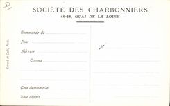 CPA Mine Mines Societe des Charbonniers Le debarquement des bateaux Quai de la Loire TOP