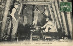 CPA Mine Mines Firminy Le travail dans la mine TOP 