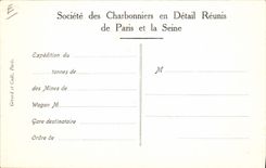 CPA Mine Mines Societe des Charbonniers Chantier 43 et 45 Quai de Grenelle L'empilage des buches 