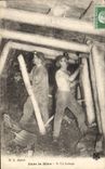 CPA Mine Mines Dans la mine Un boisage TOP 