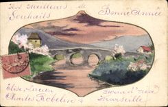 CPA Fantaisie (dessin a la main) Pont 