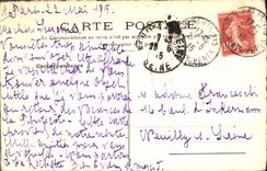 Vintage Postcard Fantasy (drawing has the hand) Children Alsace Paulette Bargas