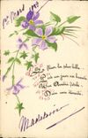 CPA Fantaisie (dessin a la main) Fleurs 