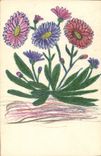 CPA Fantaisie (dessin a la main) Fleurs 