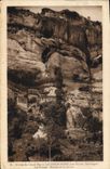 Vintage Postcard Grotte of the Large Rock has Lauguerie Basse Eyzies the Dordogne the Entree cliff of the Grottes cave
