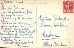 Vintage Postcard Grotte of the Large Rock has Lauguerie Basse Eyzies the Dordogne the Entree cliff of the Grottes cave