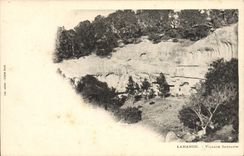 Vintage Postcard Cave Caves Lamanon Village sarrazin