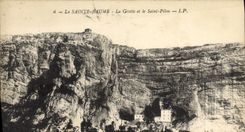 CPA Grotte Grottes La Sainte Baume La grotte et le Saint Pilon