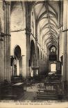 Postal Órgano Iglesia de Souvigny la gran nave los órganos Vista tomada del coro
