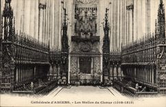 CPA Orgue Cathedrale d'Amiens Les stalles du choeur